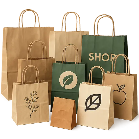 Sacos personalizados de vários tamanhos e cores